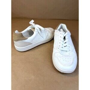 J. Crew White Leather Court City Tour Sneakers (Gum Sole) Preppy, Casual Size 8